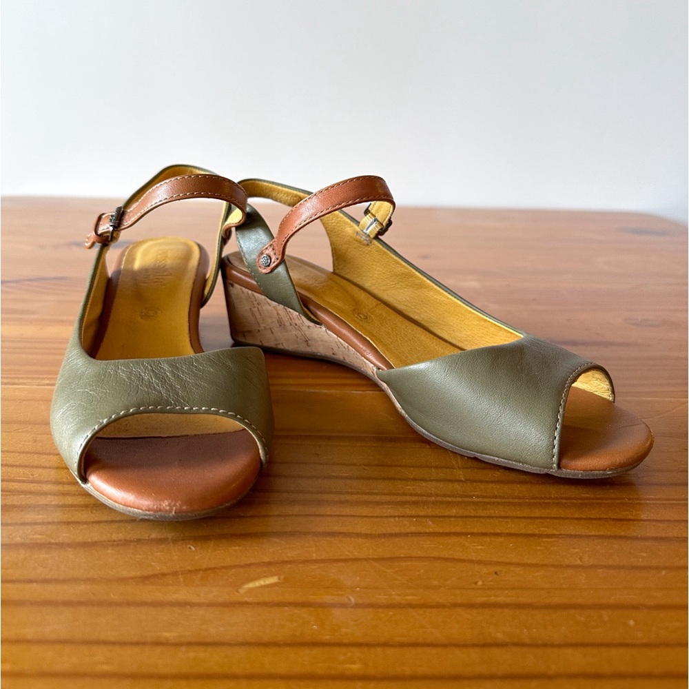 Bussola Tampere Olive Green Wedges, Militarie